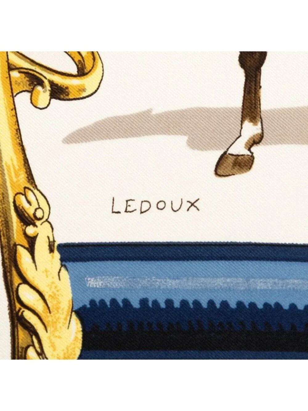 Hermes Carre 90 Equipages Carriage Scarf Navy Multicolor Silk